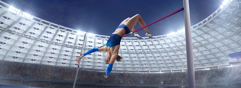 Pole vault is controlled chaos with style